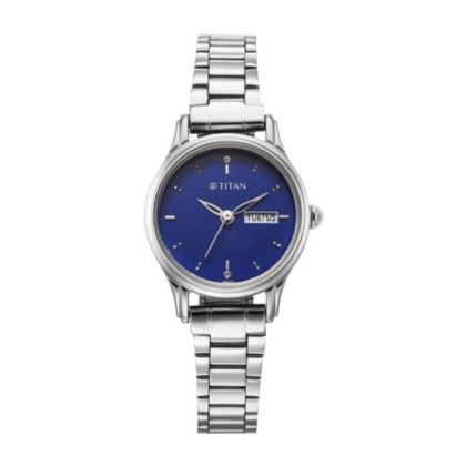 Titan Lagan 2656SM04 Blue Dial Stainless Steel Strap Quartz Analog Women Watch